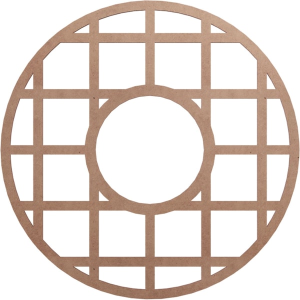 Ekena Millwork O'Neal Wood Fretwork Pierced Ceiling Medallion, Wood (Paint Grade), 24"OD x 8 3/4"ID x 3/8"T CMWP24X24X0375ONMF - main